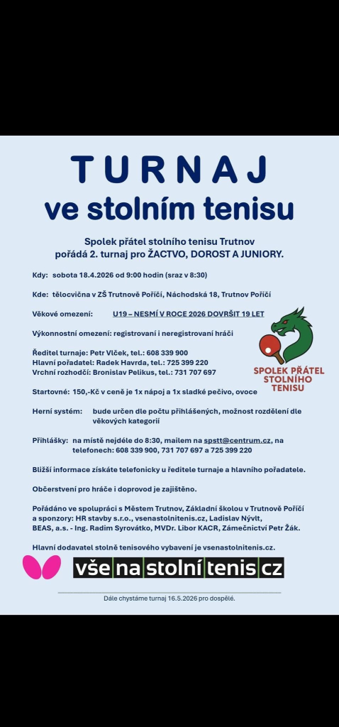 Turnaj ve stolním tenise