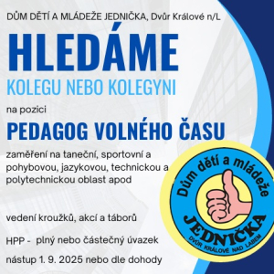 Nabídka práce - Pedagog volného času